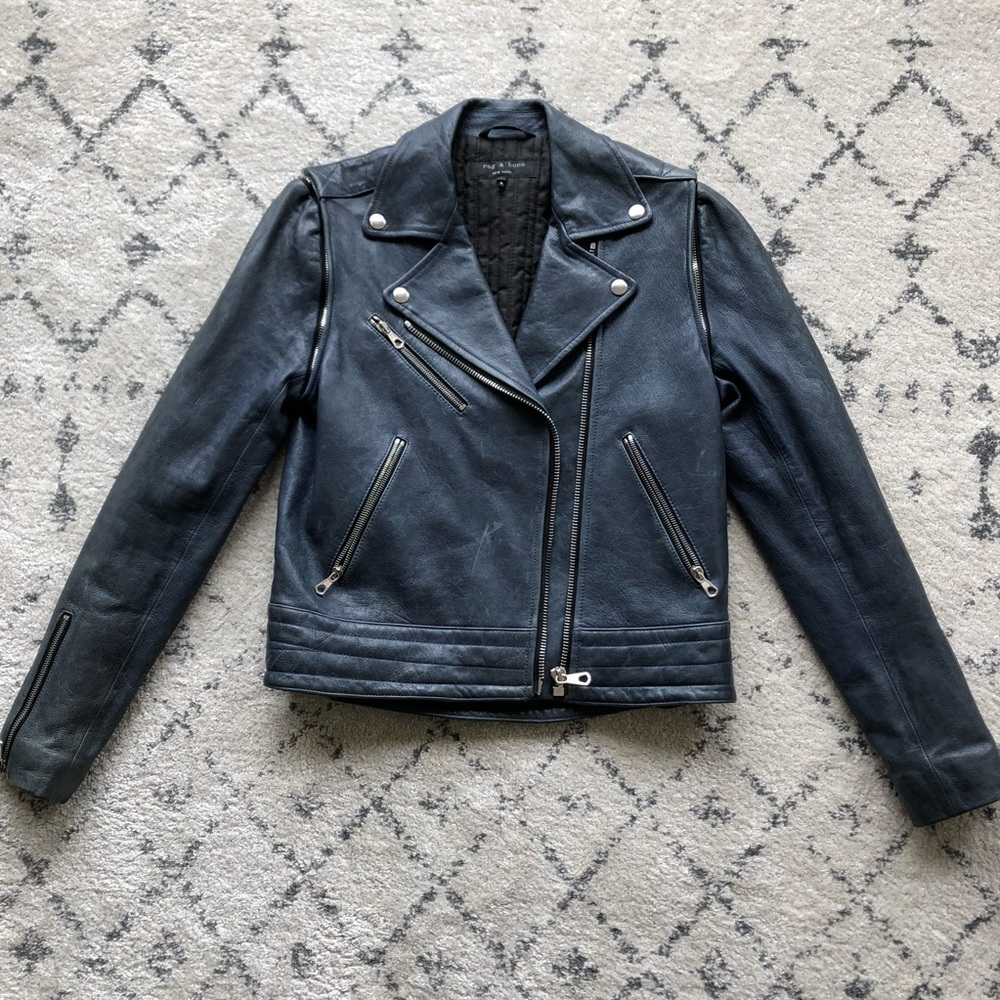 Rag & Bone ‘Bowery’ Leather Moto Jacket - size 2